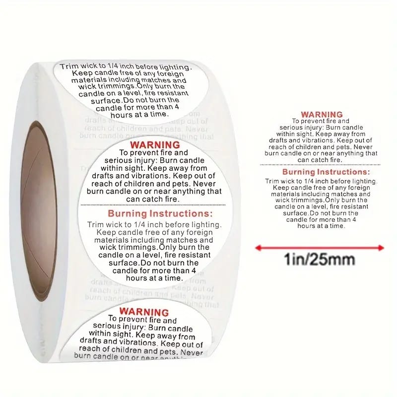 Candle warning Stickers