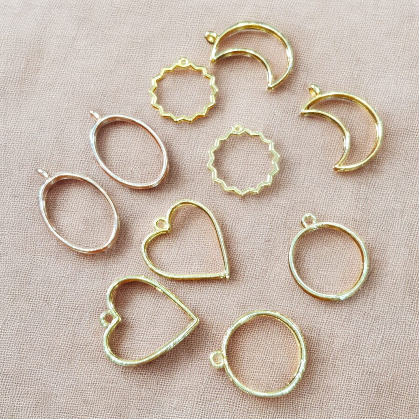 Mix Shape Pendant- Golden