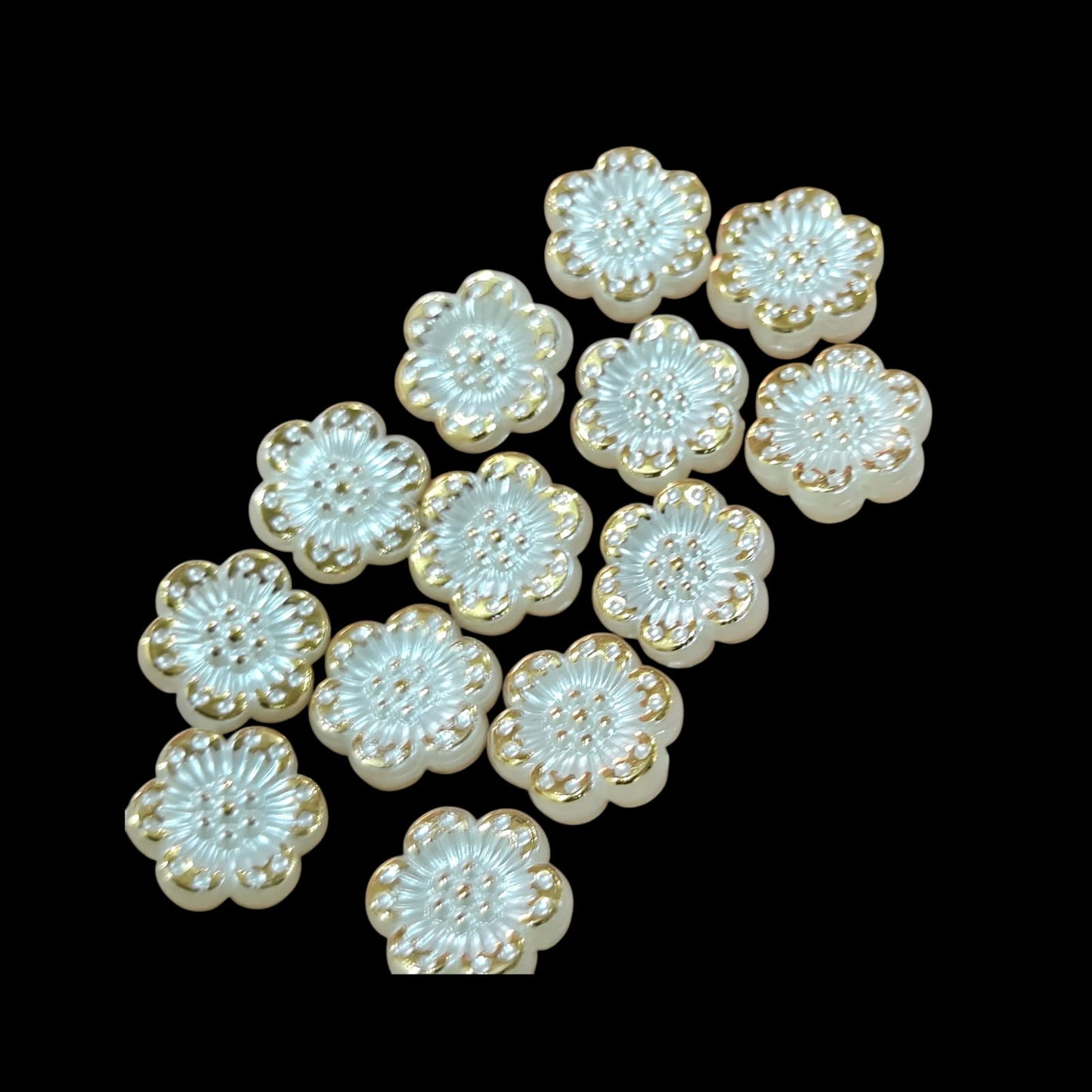 Mini White Pearl Flower beads
