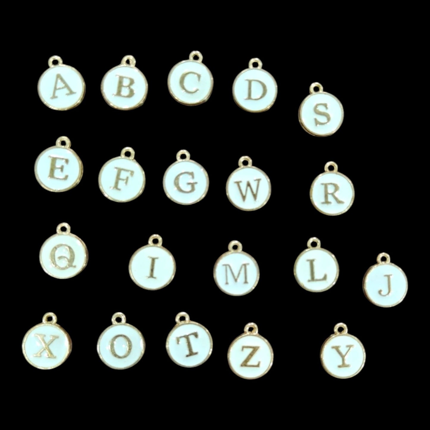 Alphabet Charm-White