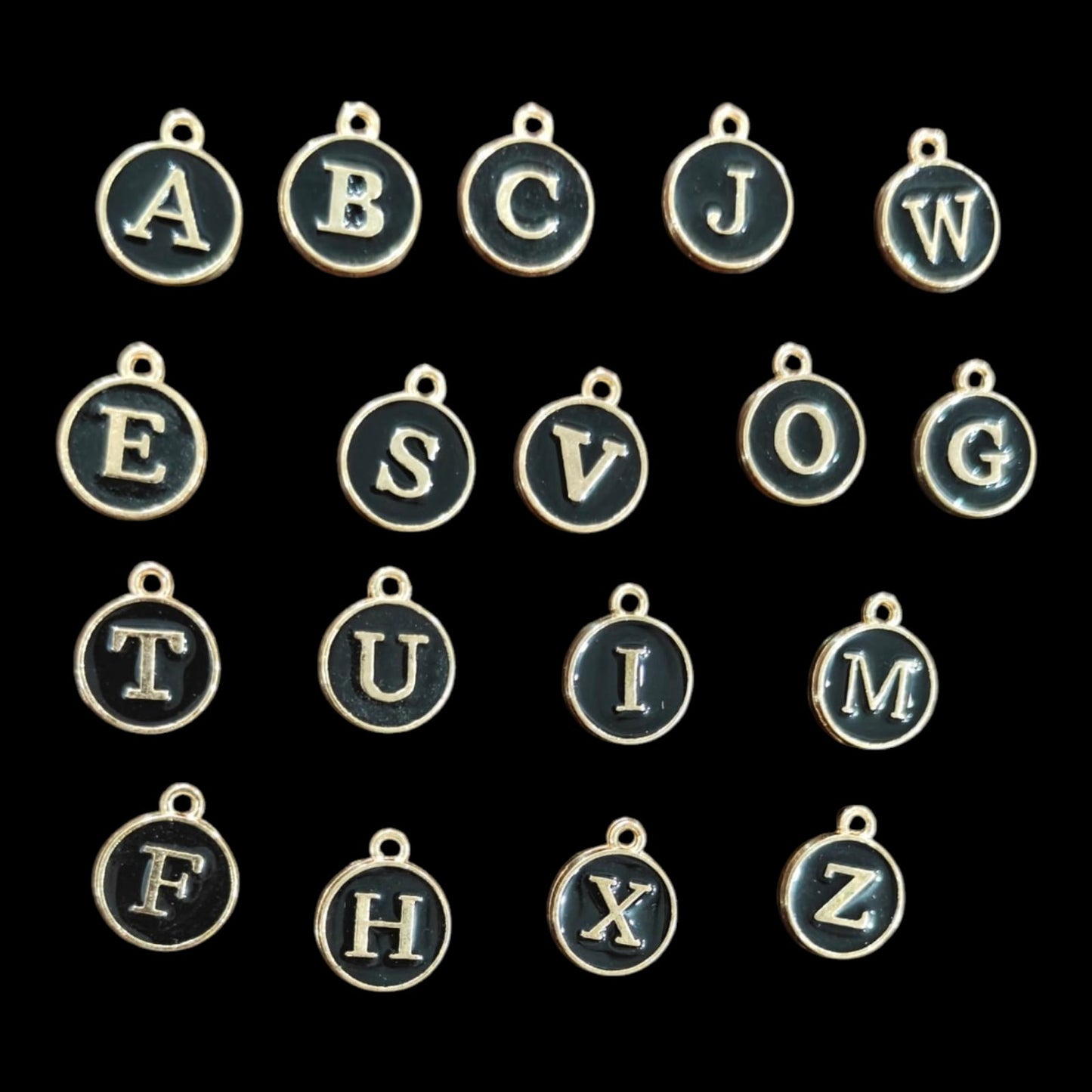 Alphabet Charm-Black