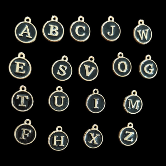 Alphabet Charm-Black