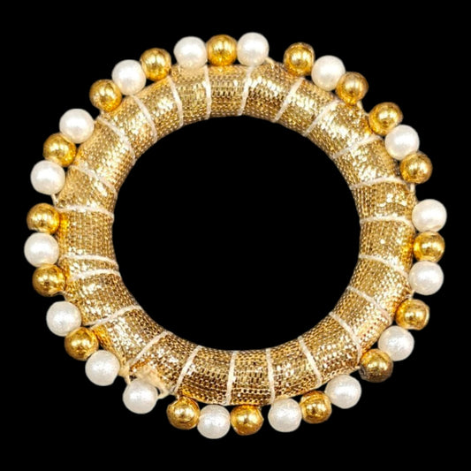 White/Golden Pearl ring Small