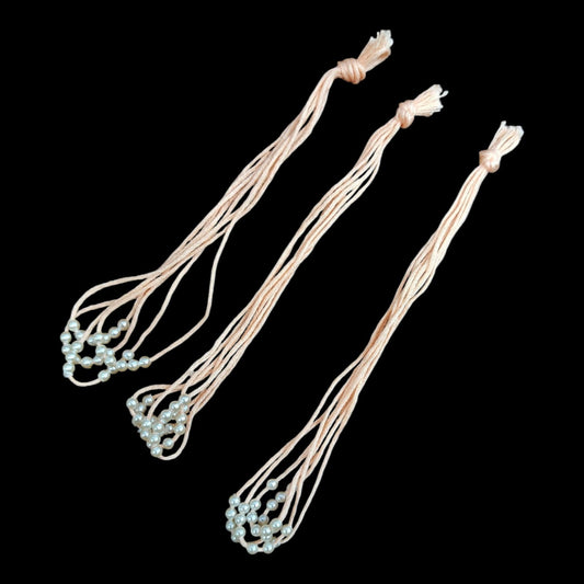 Rakhi Thread with Pearl-Peach