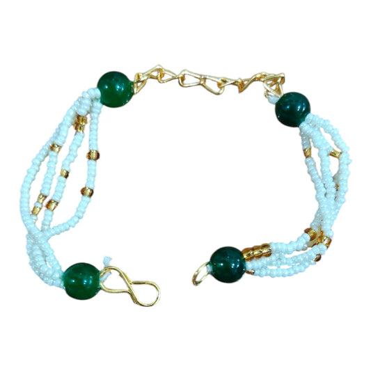 Green pearl Bracelet Chain