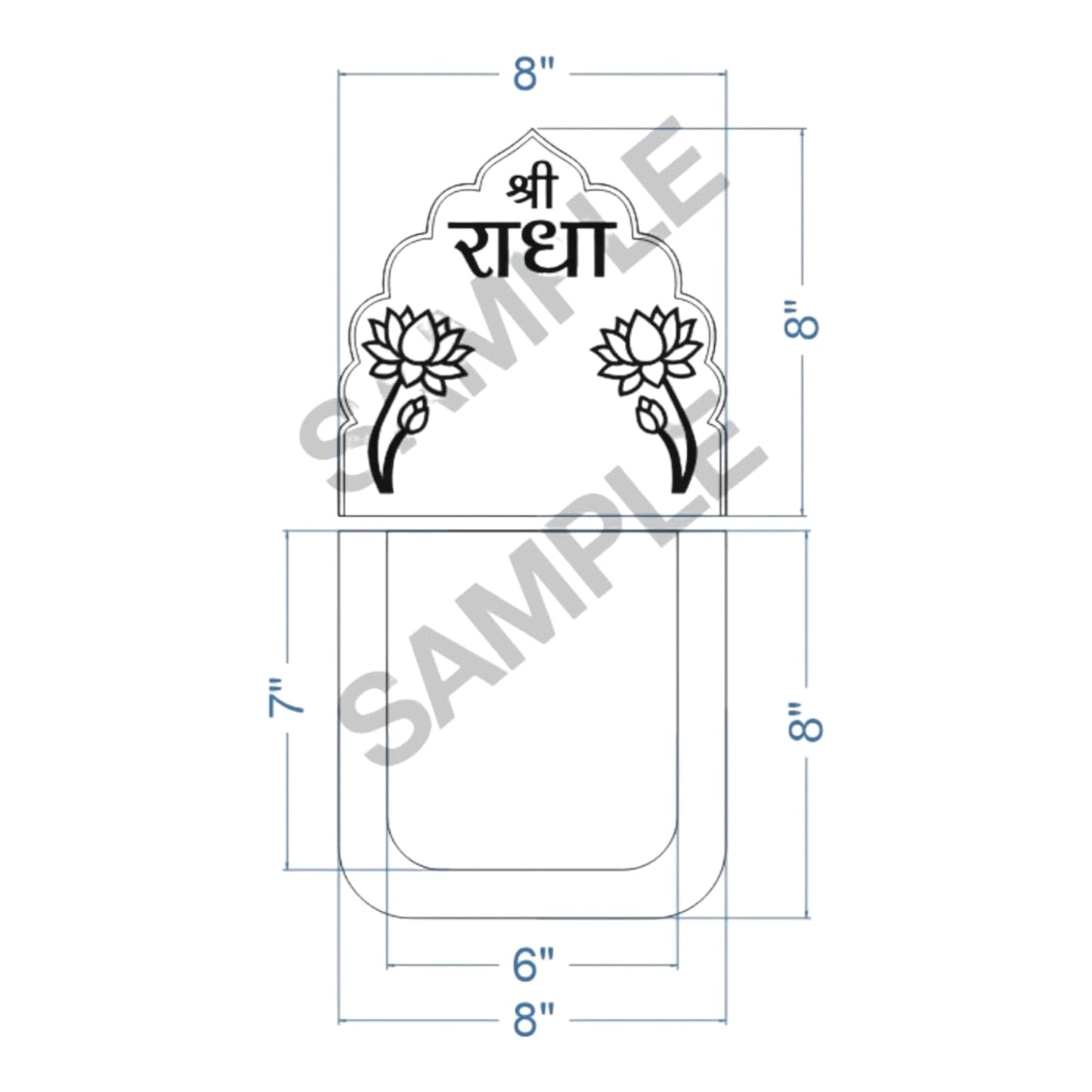 Mandir Asan Mdf Cutout