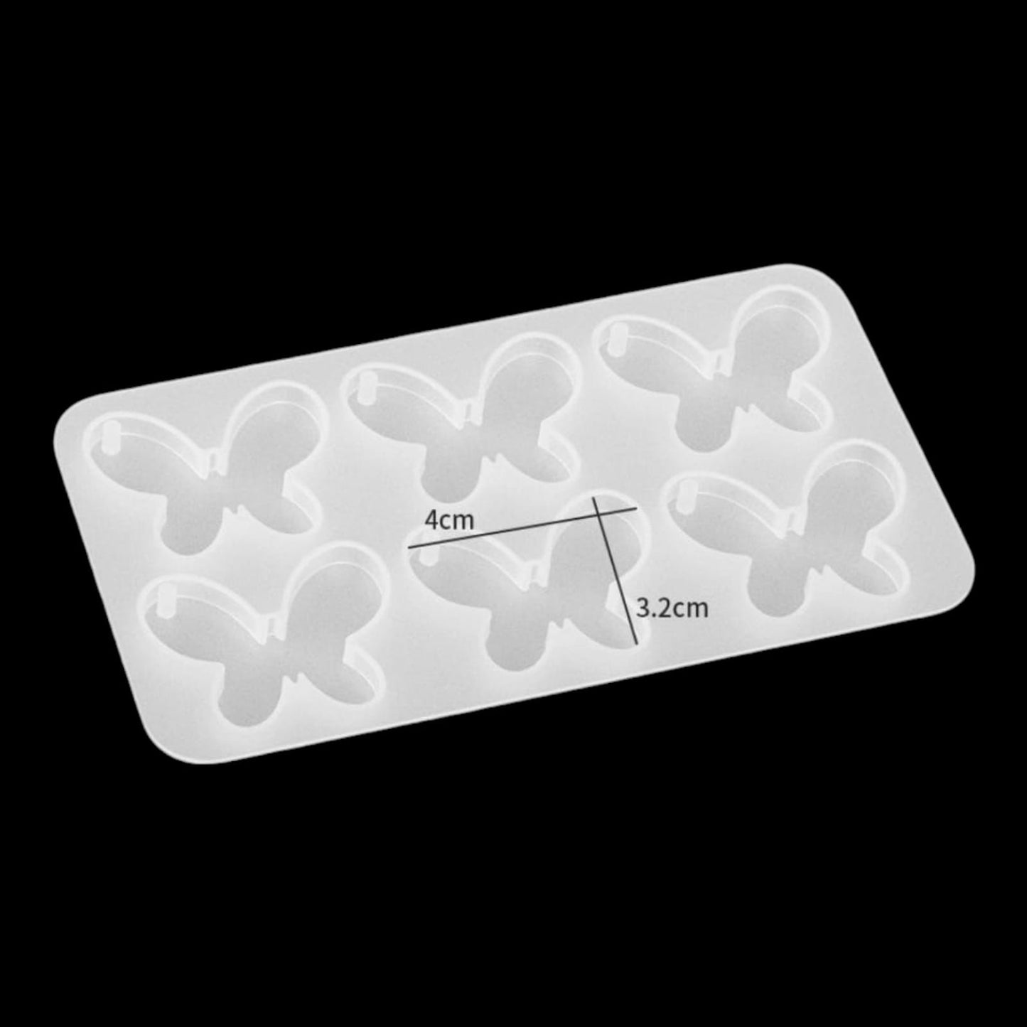 6 Cavity Butterfly Keychain Mould_03