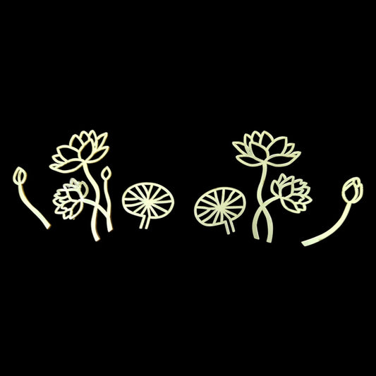 Acrylic Cut Out -1 Golden lotus