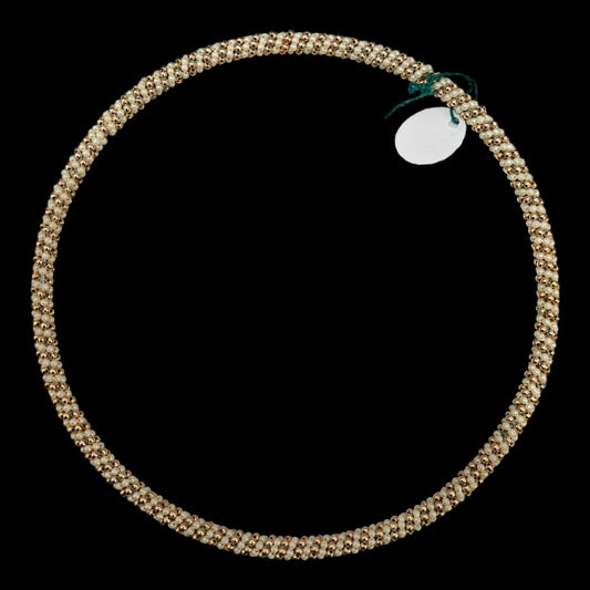 White Golden Pearl  Ring-8 inch