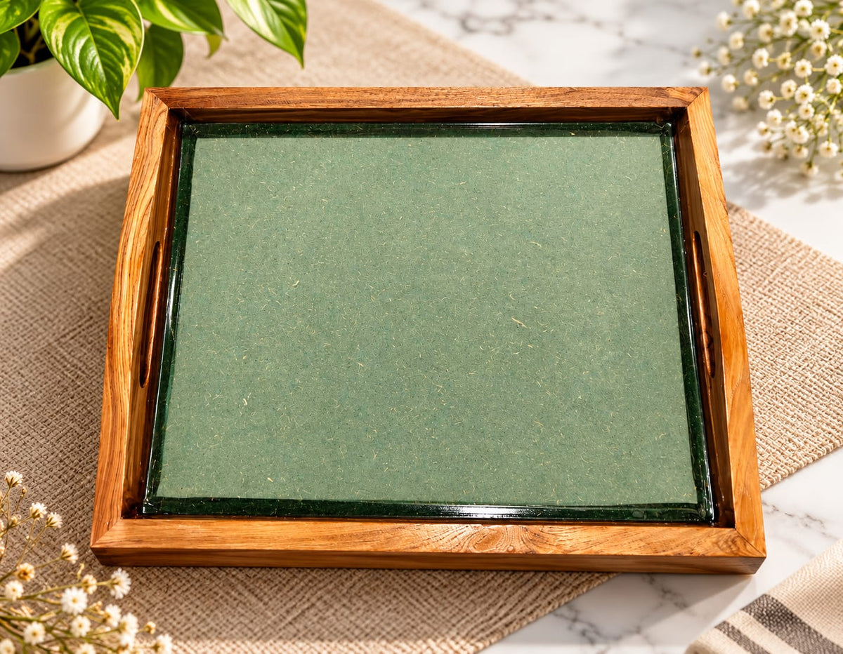 Wooden Handle  Tray