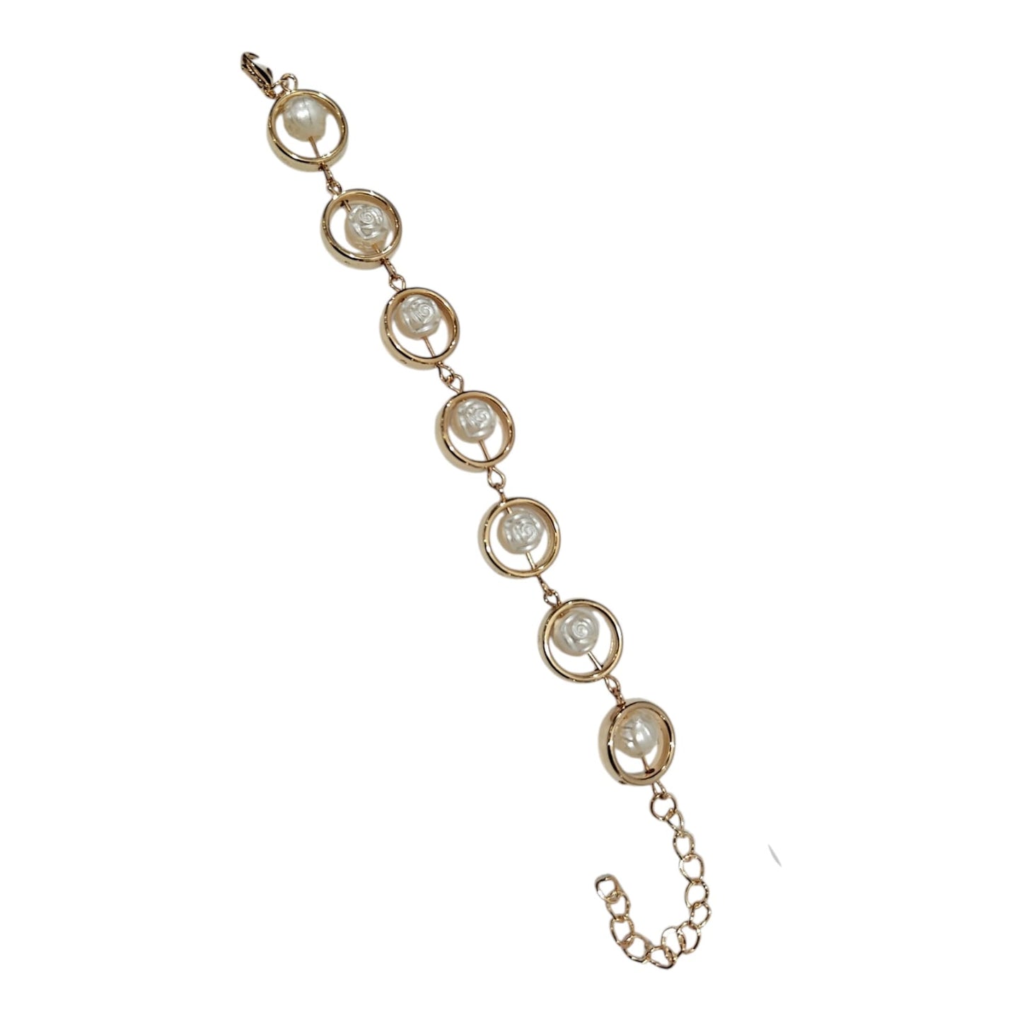 Golden Bracelet With Pearl