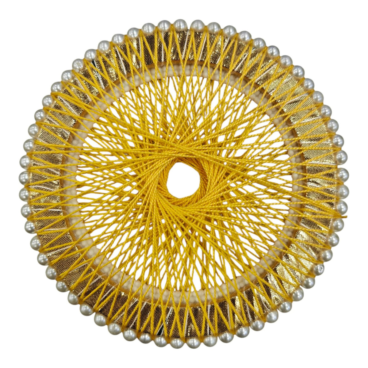 T Light Round Pearl Jali Ring 6 Inch